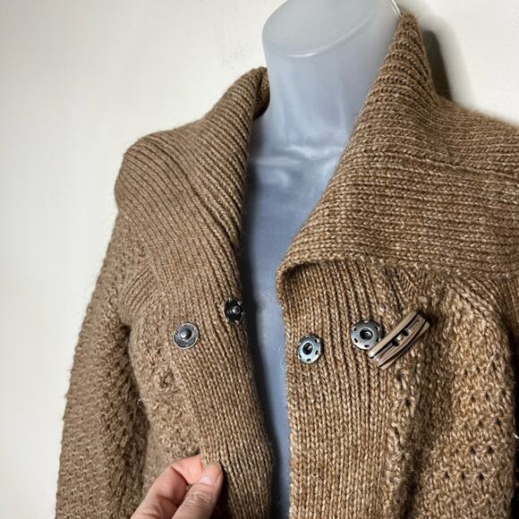 FWM Fenn Wright Manson Wool Alpaca Blend Knit Cardigan Long Sweater Jacket Small - Picture 3 of 5